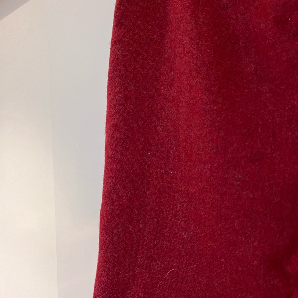 Fall Red Wool Skirt - Picture 4 of 6